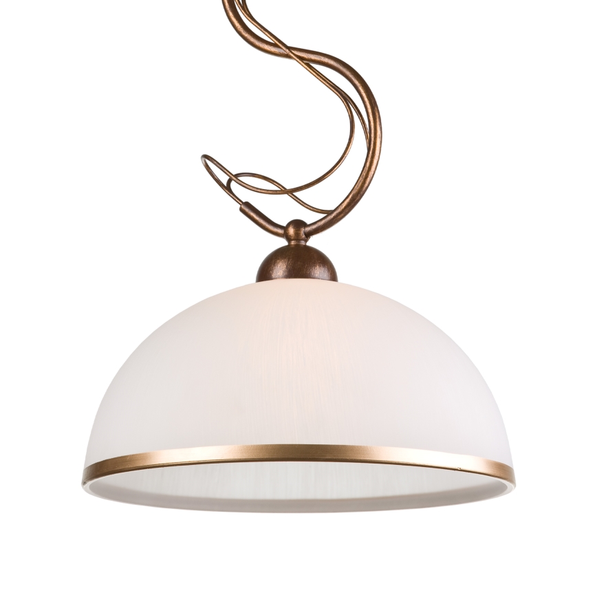 Lustre sur tige COBRA 1xE27/60W/230V Ø 30 cm, bronze patiné