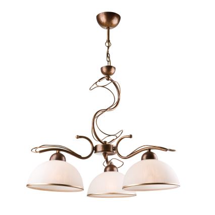 Lustre sur tige COBRA 1xE27/60W/230V Ø 46 cm bronze/patiné