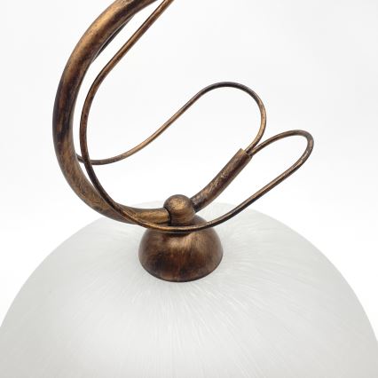 Lustre sur tige COBRA 1xE27/60W/230V Ø 46 cm bronze/patiné
