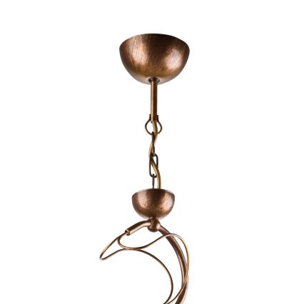 Lustre sur tige COBRA 1xE27/60W/230V Ø 46 cm bronze/patiné