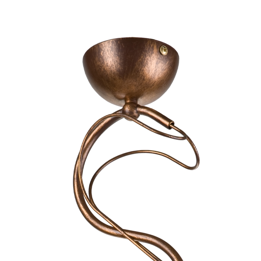 Lustre sur tige COBRA 1xE27/60W/230V Ø 46 cm bronze/patiné