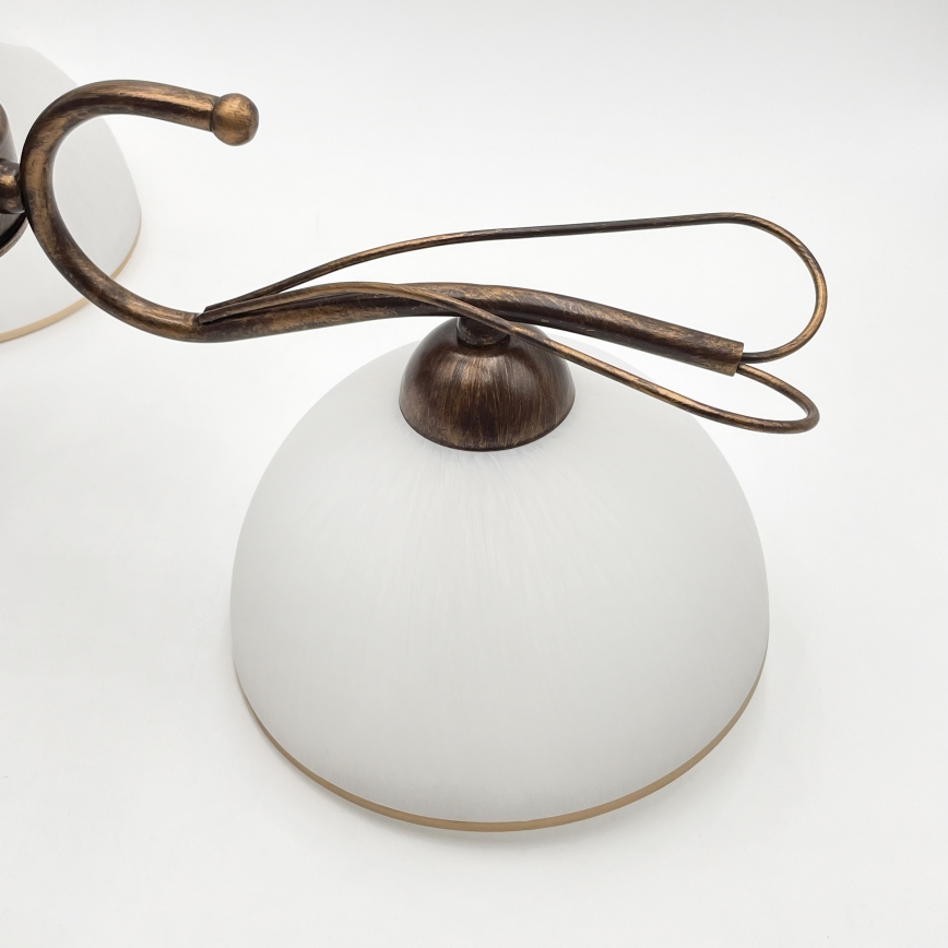 Lustre sur tige COBRA 1xE27/60W/230V Ø 46 cm bronze/patiné