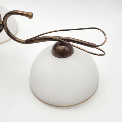 Lustre sur tige COBRA 3xE27/60W/230V bronze/patiné