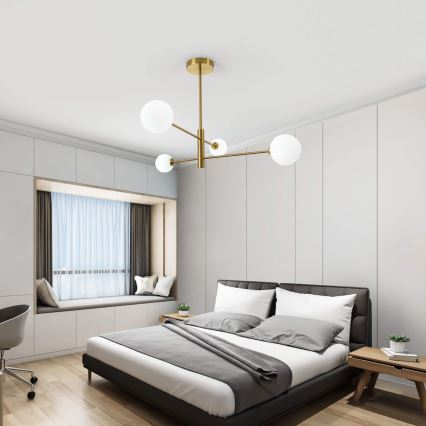 Lustre sur tige DORADO 4xG9/40W/230V doré