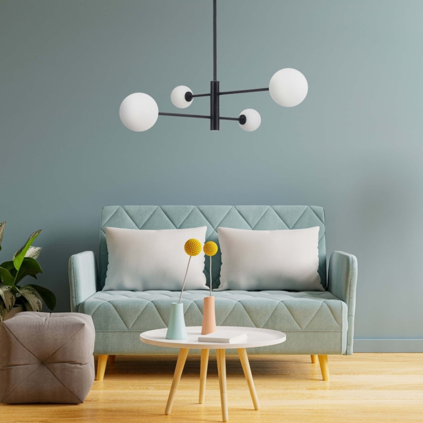 Lustre sur tige DORADO 4xG9/40W/230V noir