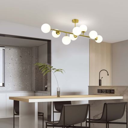 Lustre sur tige DORADO 8xE14/40W/230V doré