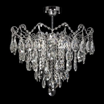 Lustre sur tige en cristal 6xE27/60W/230V