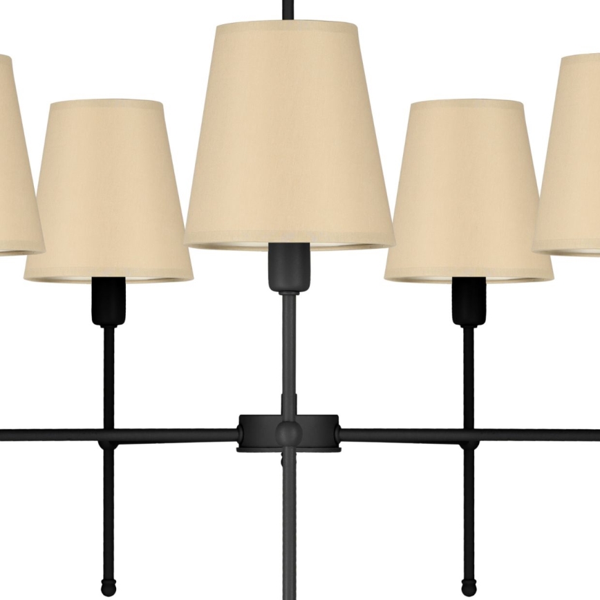 Lustre sur tige MADELA 5xE14/40W/230V beige/noir