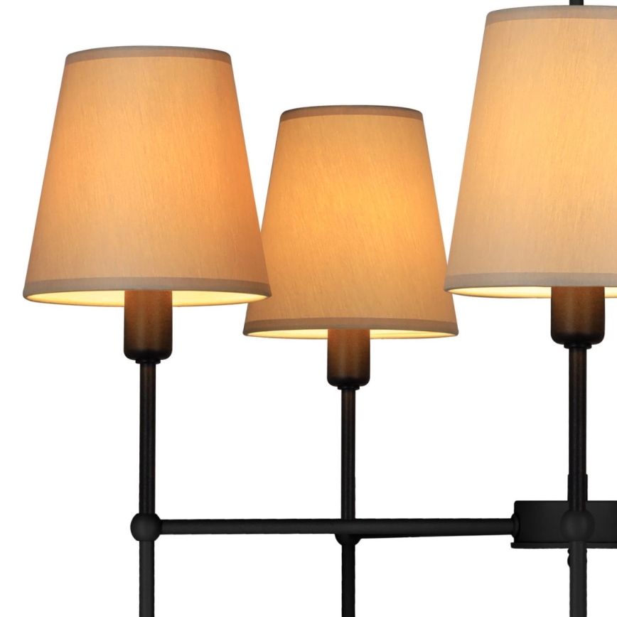 Lustre sur tige MADELA 5xE14/40W/230V beige/noir