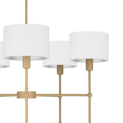 Lustre sur tige MADELA 5xE14/40W/230V blanc/beige