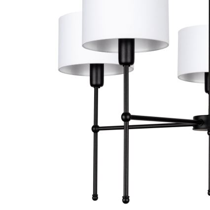 Lustre sur tige MADELA 5xE14/40W/230V blanc/noir