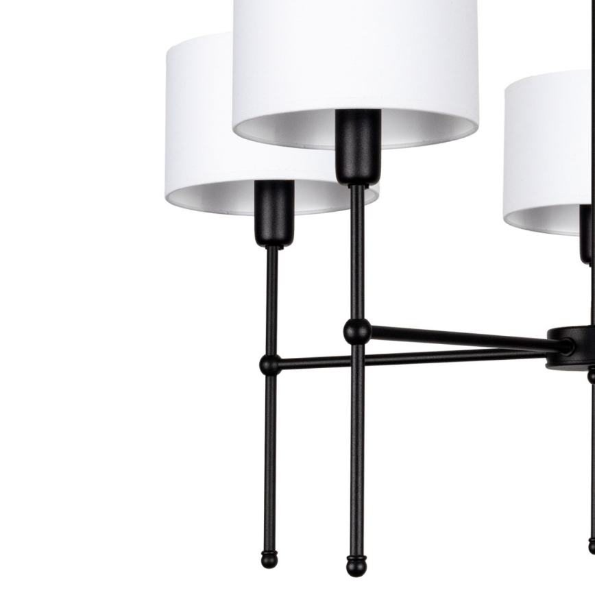 Lustre sur tige MADELA 5xE14/40W/230V blanc/noir