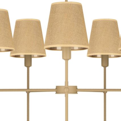 Lustre sur tige MADELA 5xE14/40W/230V jute/beige