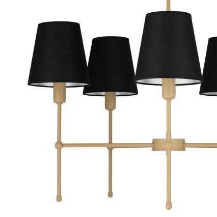 Lustre sur tige MADELA 5xE14/40W/230V noir/beige