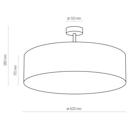 Lustre sur tige RONDO 4xE27/15W/230V d. 60 cm beige