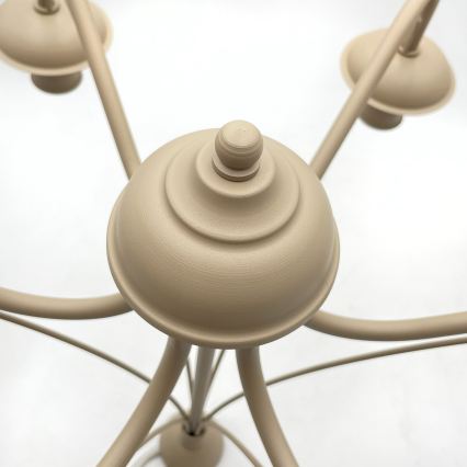 Lustre suspendu à chaîne ANTON 6xE14/60W/230V beige