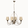 Lustre suspendu CLASSIC à chaîne 4xE14/40W/230V bronze/beige