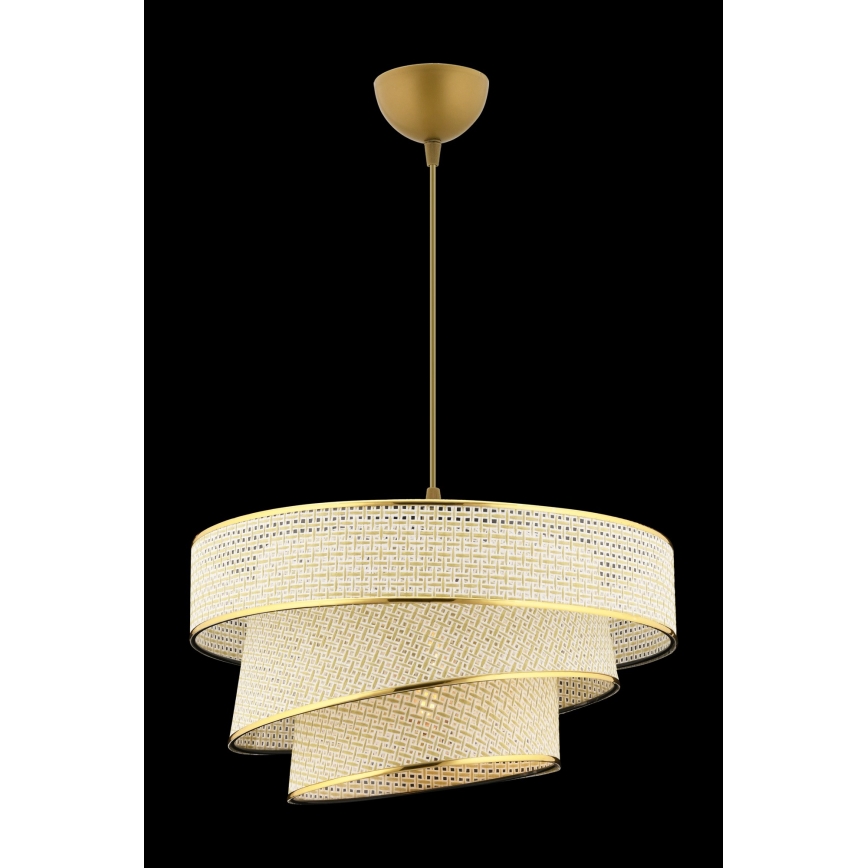 Lustre suspendu COUPER 1xE27/60W/230V crème/or