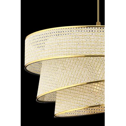 Lustre suspendu COUPER 1xE27/60W/230V crème/or