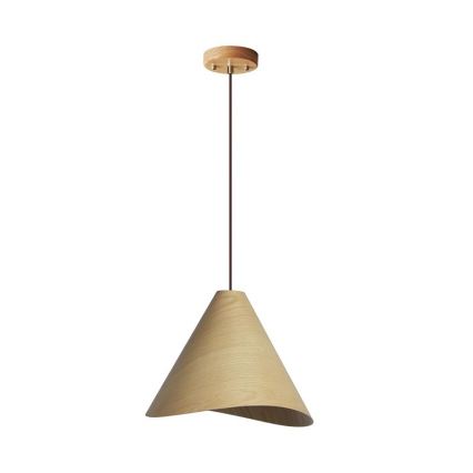 Lustre suspendu en bois sur câble 1xE27/60W/230V Ø 45 cm bois massif/chêne/hévéa