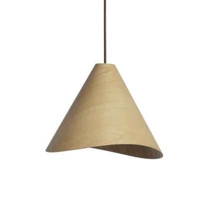 Lustre suspendu en bois sur câble 1xE27/60W/230V Ø 45 cm bois massif/chêne/hévéa