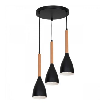 Lustre suspendu par câble MUZA 3xE27/60W/230V, rond