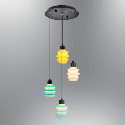 Lustre suspendu sur câble CACTUS LED/12W/230V 3000K vert/jaune/blanc
