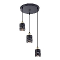 Lustre suspendu sur câble ELEN 3xE27/35W/230V Ø 29 cm noir/doré