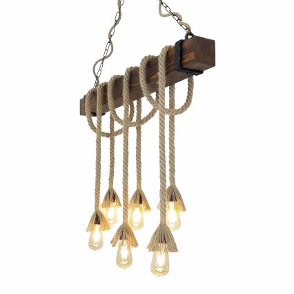 Lustre suspendu sur câble KUTUK 6xE27/40W/230V en pin