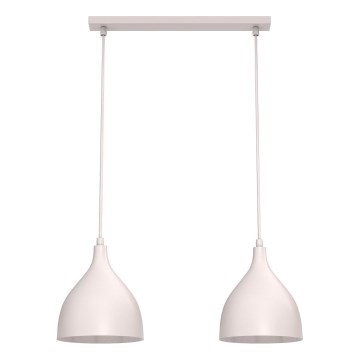 Lustre suspendu sur câble NOAK CLASSIC 2xE27/15W/230V crème