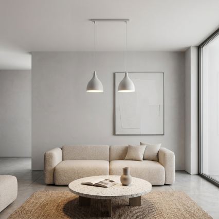 Lustre suspendu sur câble NOAK CLASSIC 2xE27/15W/230V crème