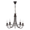 Lustre suspendu sur chaîne ANGELIKA 5xE14/10W/230V noir