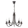 Lustre suspendu sur chaîne ANGELIKA 5xE14/10W/230V noir