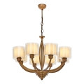 Lustre suspendu sur chaîne LAHORE 8xE27/40W/230V, finition bronze