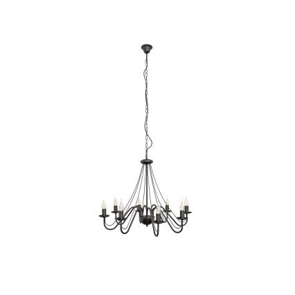 Lustre suspendu sur chaîne MALBO 8xE14/10W/230V noir