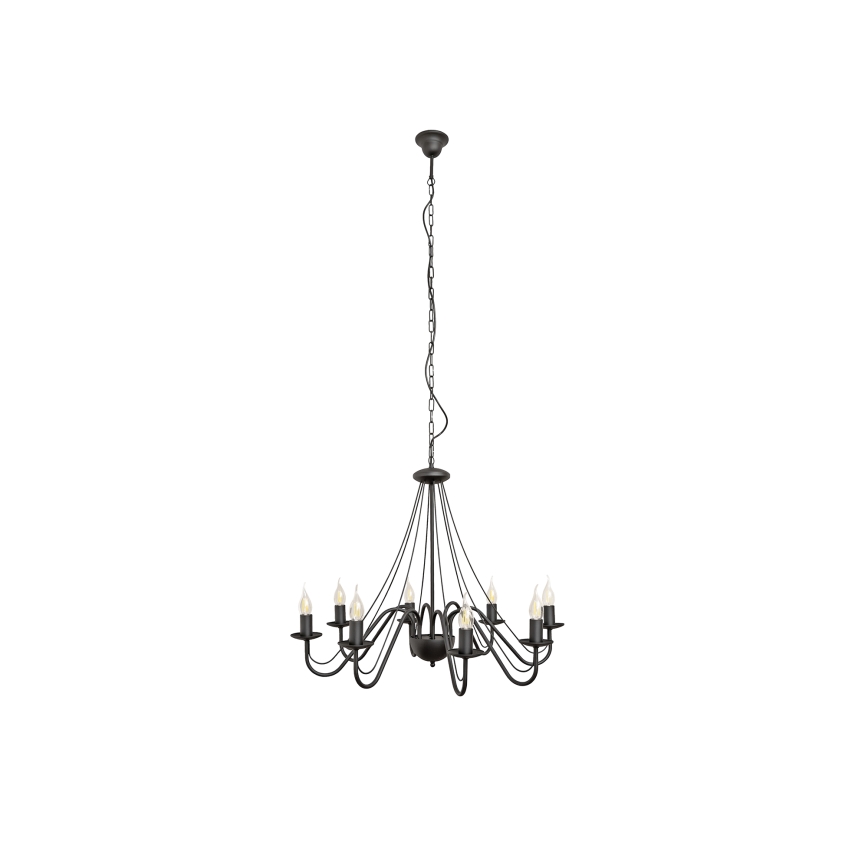 Lustre suspendu sur chaîne MALBO 8xE14/10W/230V noir
