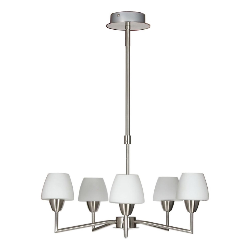 Lustre suspendu TOGO 5xG9/40W/230V chrome mat/blanc