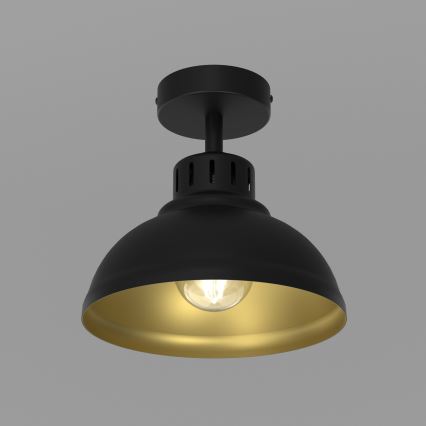 Lustre SVEN 1xE27/15W/230V noir/doré
