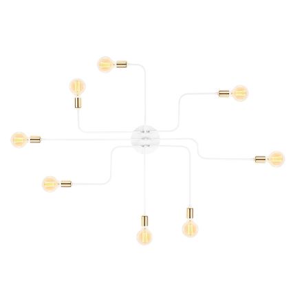 Lustre TRUVA 8xE27/40W/230V blanc/or