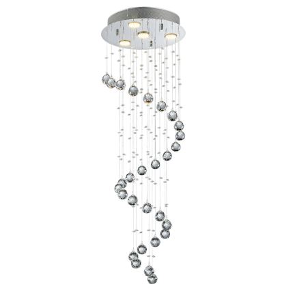 LUXERA 62410 - Lustre plafonnier en cristal COIL 4xGU10/50W/230V