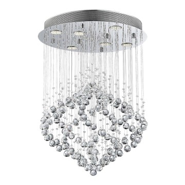 Luxera 62412 - Lustre plafonnier en cristal CHESTER 6xGU10/50W/230V