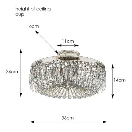 Markslöjd 100613 – Lustre en cristal STRÖMSHOLM 3×E14/40W/230V