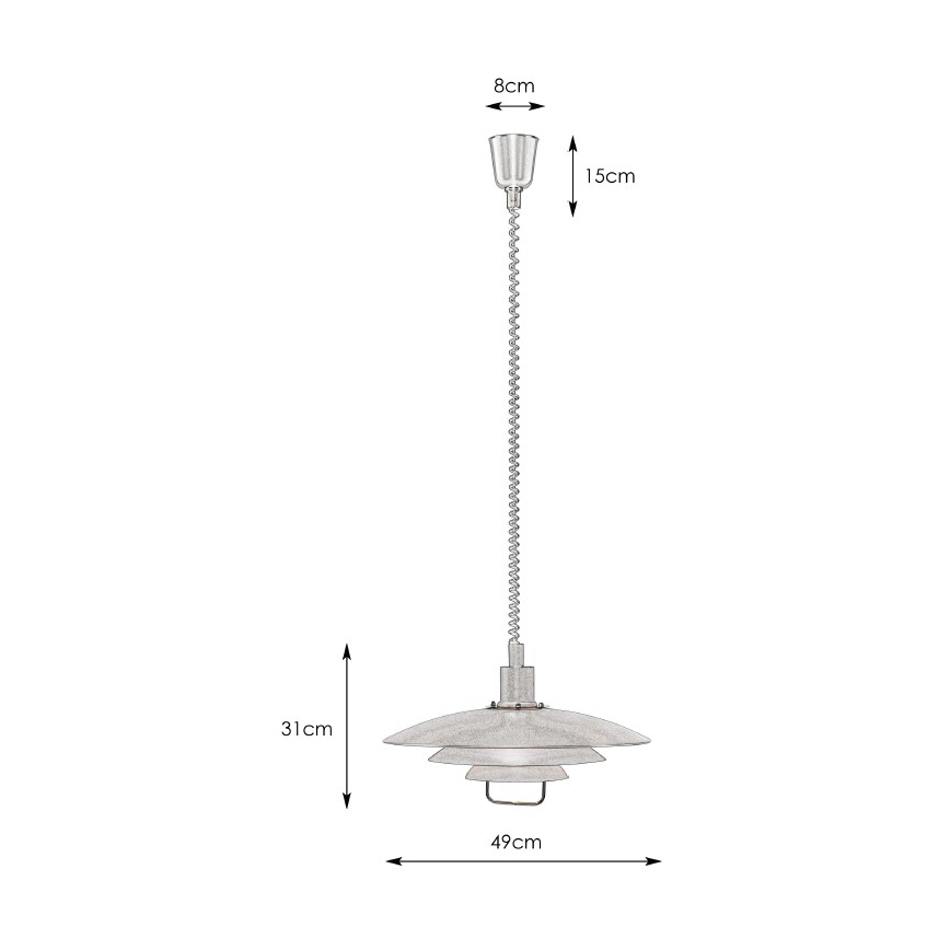 Markslöjd 102281 - Suspension à hauteur réglable KIKRENES 1xE27/60W/230V