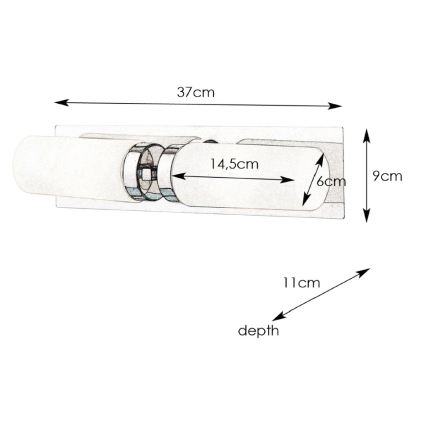 Markslöjd 102478 - Applique murale salle de bain NORRSUNDET 2xE14/40W/230V IP44