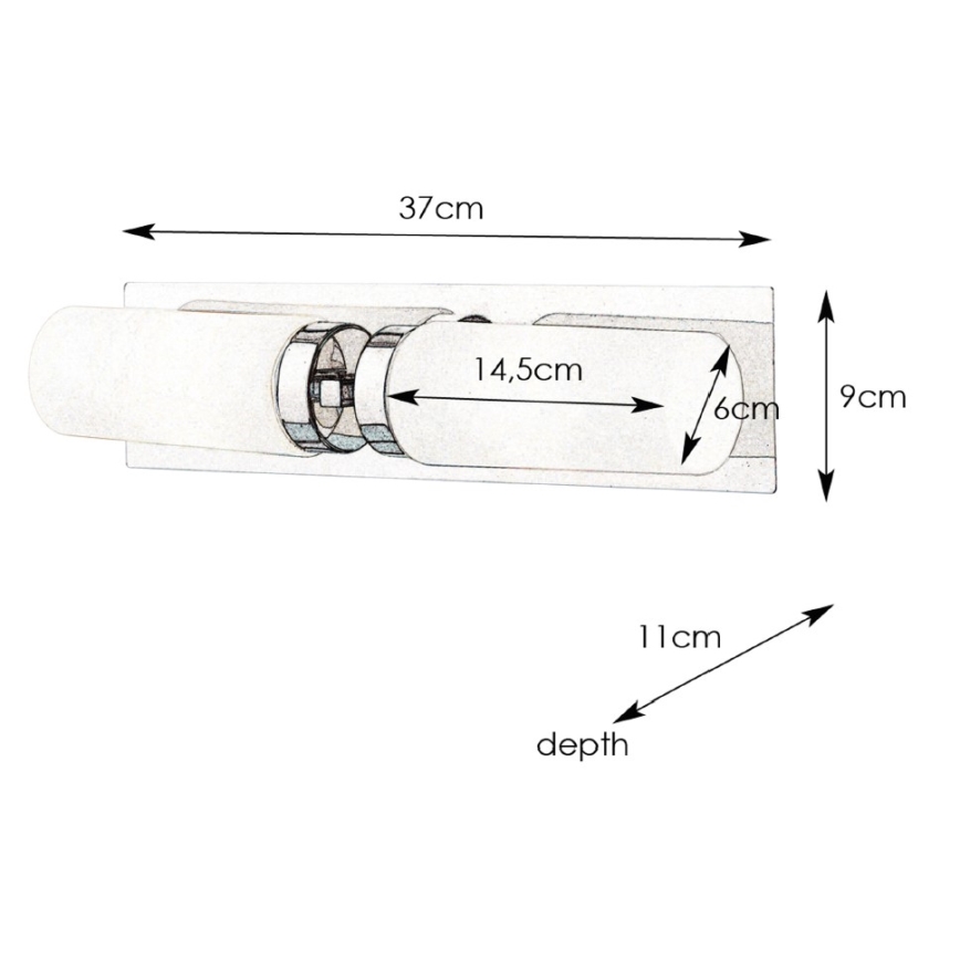 Markslöjd 102478 - Applique murale salle de bain NORRSUNDET 2xE14/40W/230V IP44