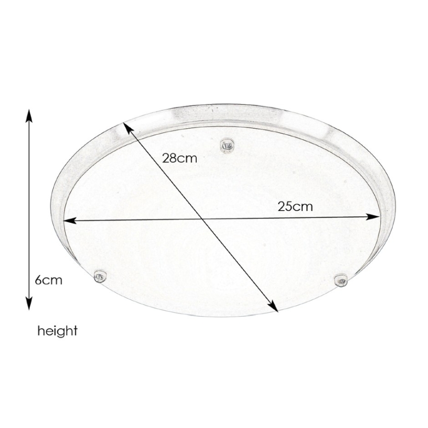 Markslöjd 102527 - Plafonnier de salle de bain ARE 1xE27/60W/230V IP44 chrome mat