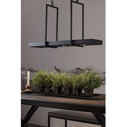 Markslöjd 105780 - Suspension LED à intensité modulable avec chaîne TRAY 3xLED/3W/230V noir