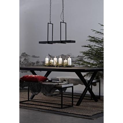 Markslöjd 105780 - Suspension LED à intensité modulable avec chaîne TRAY 3xLED/3W/230V noir
