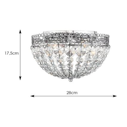 Markslöjd 106062 - Plafonnier en cristal SAXHOLM 2xE14/40W/230V