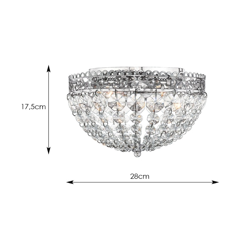 Markslöjd 106062 - Plafonnier en cristal SAXHOLM 2xE14/40W/230V